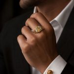 انگشتر مردانه طلا طرح لنگر