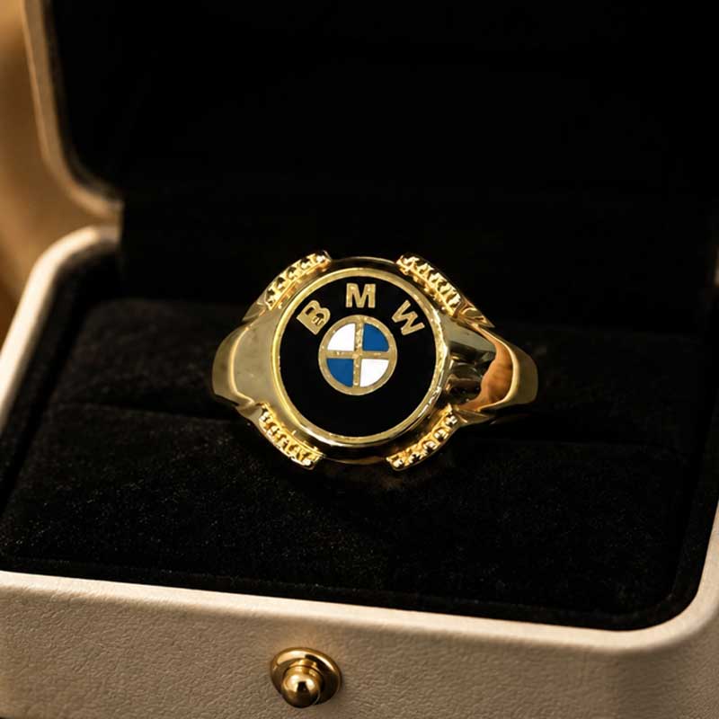 انگشتر مردانه طلا طرح BMW